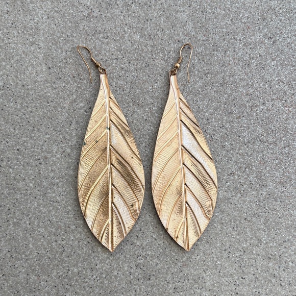 Multicolor Leaf Drop Earrings - Picture 2 of 2